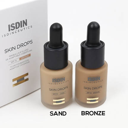 ISDIN Skin Drops Ultra Light Liquid Foundation to hide blemishes, vitiligo,  scars and tattoos